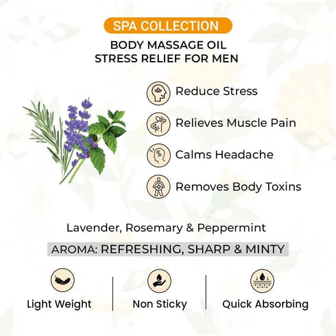 Keya Seth Aromatherapy Energizing Body Massage Oil for Men