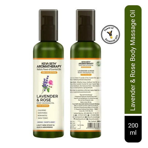 Keya Seth Aromatherapy Lavender & Rose Body Massage Oil for Women