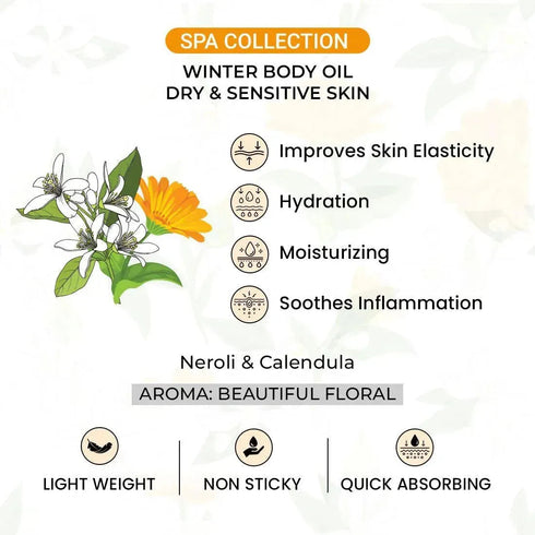 Keya Seth Aromatherapy Neroli & Calendula Winter Body Oil for Dry & Sensitive Skin