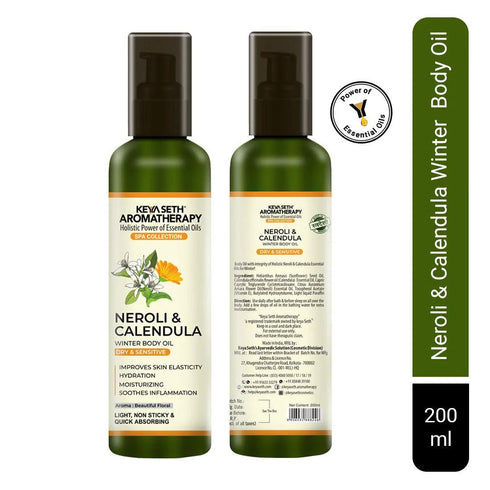 Keya Seth Aromatherapy Neroli & Calendula Winter Body Oil for Dry & Sensitive Skin