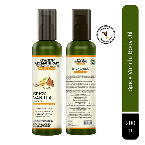 Keya Seth Aromatherapy Spicy Vanilla After Bath Body Oil Light