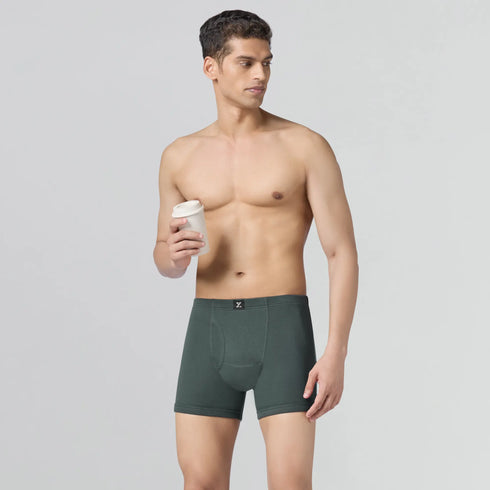 XYXX Nova Cotton Boxer Briefs (Inner Elastic) - Anchor Grey