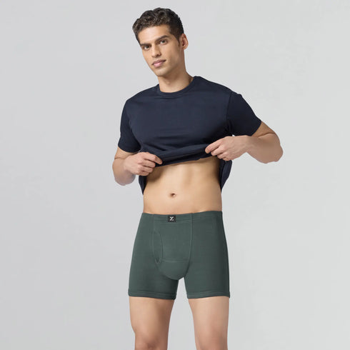 XYXX Nova Cotton Boxer Briefs (Inner Elastic) - Anchor Grey