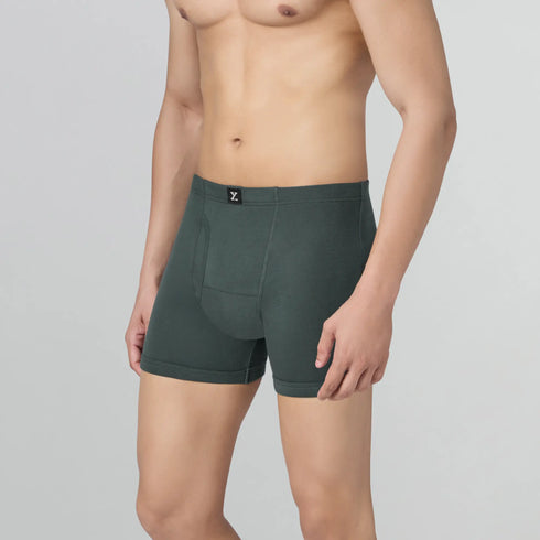 XYXX Nova Cotton Boxer Briefs (Inner Elastic) - Anchor Grey