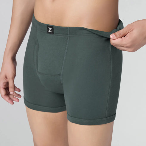 XYXX Nova Cotton Boxer Briefs (Inner Elastic) - Anchor Grey