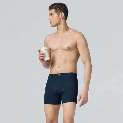 XYXX Nova Cotton Boxer Briefs (Inner Elastic) - Midnight Blue