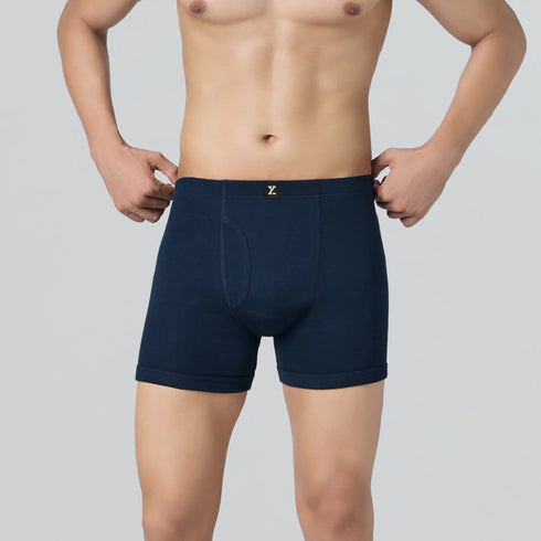 XYXX Nova Cotton Boxer Briefs (Inner Elastic) - Midnight Blue