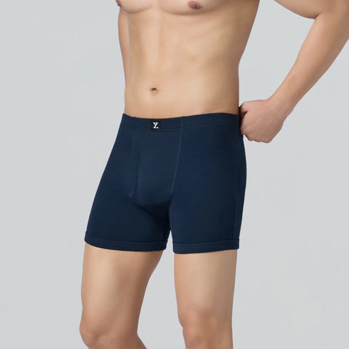 XYXX Nova Cotton Boxer Briefs (Inner Elastic) - Midnight Blue