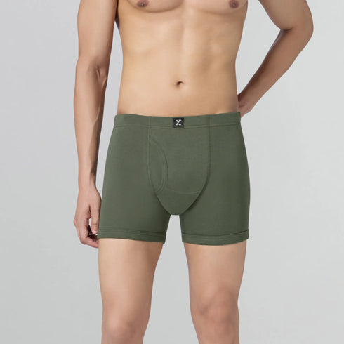XYXX Nova Cotton Boxer Briefs (Inner Elastic) - Olive Green
