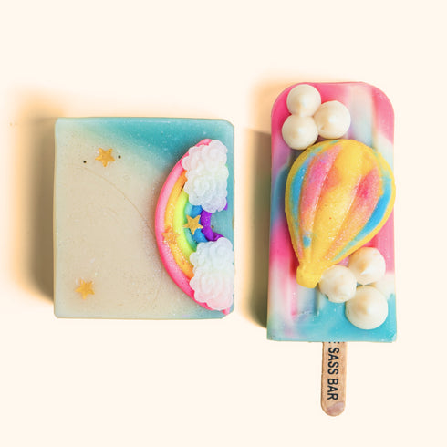 The Sass Bar Hot Air Balloon + Rainbow (Set of 2) Soap