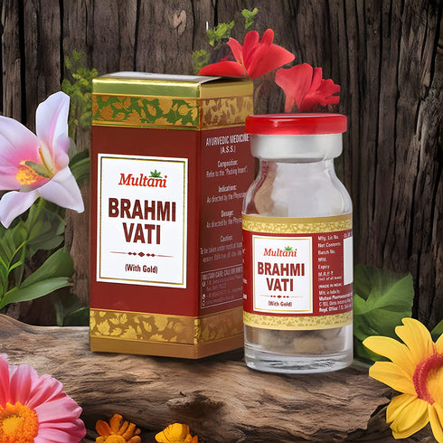 Multani Pharmaceuticals Limited Multani Brahmi Vati Ras with Gold Helps in increase stomach and intestinal secretions