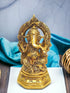 Tamas Antique Finish Brass Ganesha Statue for Home Temple