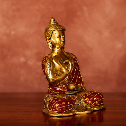 CREATUNIQ Brass Buddha Statue