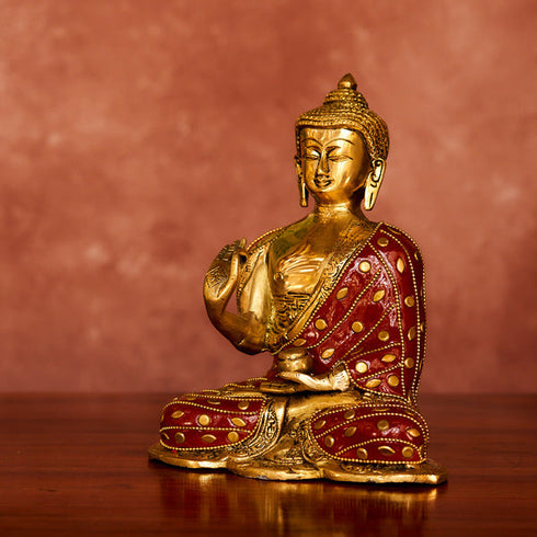 CREATUNIQ Brass Buddha Statue