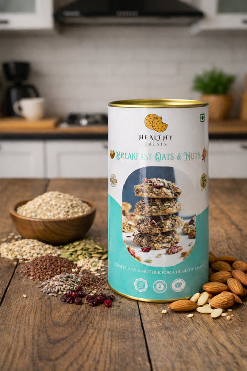 Breakfast Oats and Nuts Cookies