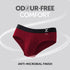 XYXX Aero Silver Cotton Briefs Bold Burgundy