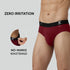 XYXX Aero Silver Cotton Briefs Bold Burgundy
