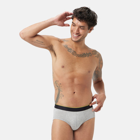Bummer Modal Stretch Brief - Grey Melange