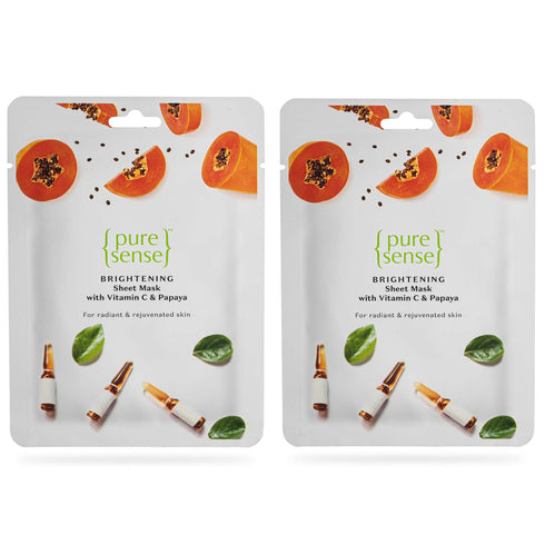 PureSense Brightening Sheet Mask with Vitamin C & Papaya | From the makers of Parachute Advansed
