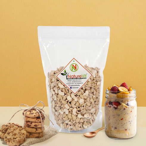 NatureVit Premium Broken Cashew Nuts Crunchy Kaju Tukda for Cooking & Snacking