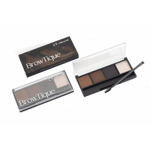 MAKEZMIA BrowTique Eyebrow Definer Palette – 3 Brow Powders + Styling Wax