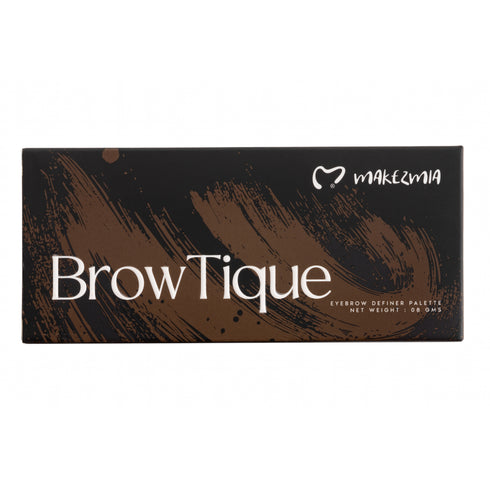 MAKEZMIA BrowTique Eyebrow Definer Palette – 3 Brow Powders + Styling Wax