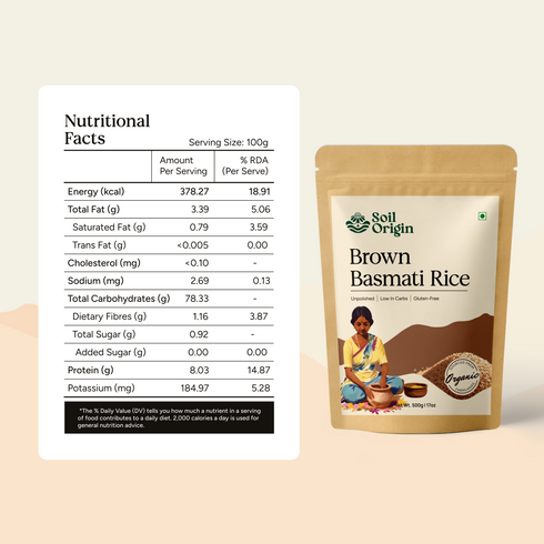 Aarogyamastu - Soil Origin Brown Basmati Rice