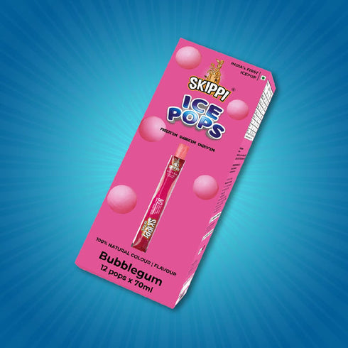 Skippi Ice Pops Bubble Gum Flavor