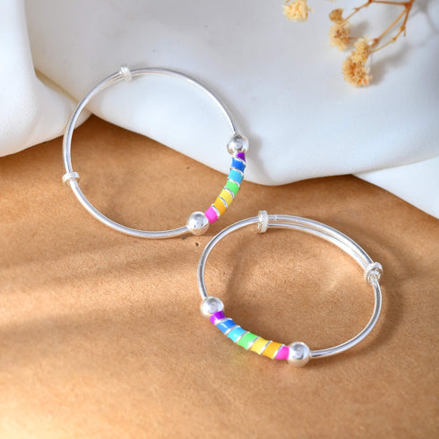Meera Jaipur Bubbles baby silver bracelet