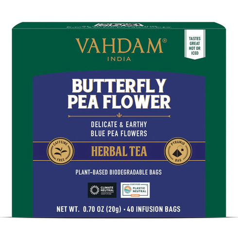 Vahdam Tea Butterfly Pea Flower Herbal Tea