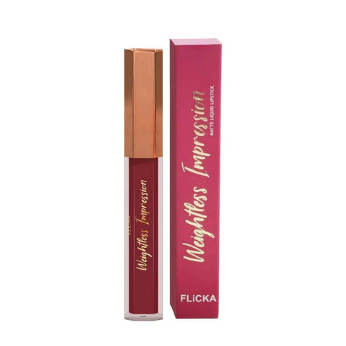FLiCKA Weightless Impression 10 October | Pink Matte Finish Liquid Lipstick