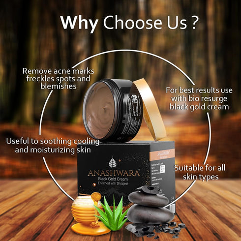 BIO RESURGE LIFE Black Gold Shilajit Cream 50Gm