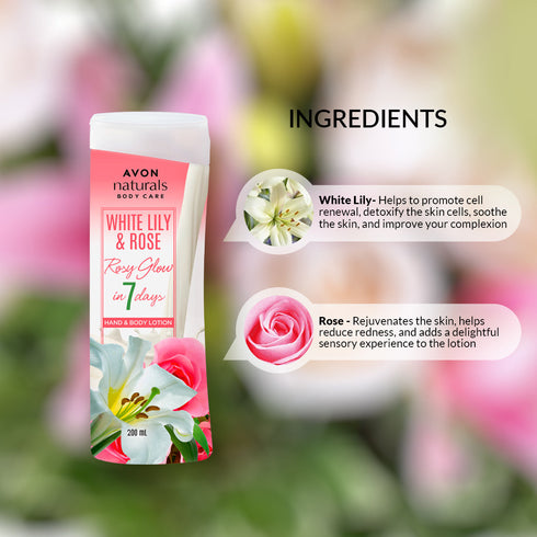 Avon Naturals White Lily And Rose Hand And Body Lotion