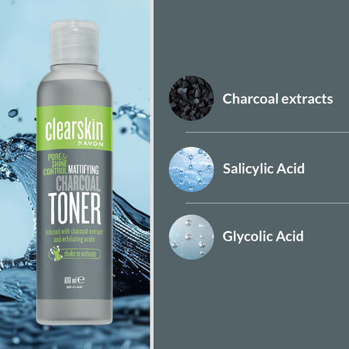 Avon Clearskin Pore And Shine Control Mattifying Charcoal Toner