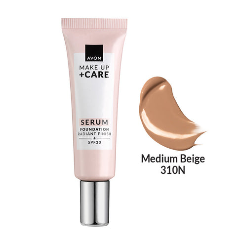 Avon Make Up+ Care Serum Foundation | Medium Beige 310N