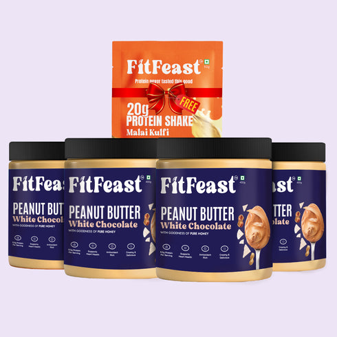 Fitfeast White Chocolate Lover’s Combo 4x PB + Free Malai kulfi sachet