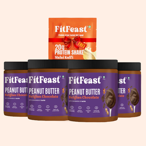 Fitfeast Belgian Chocolate Combo 4x Indulgence + Free Malai Kulfi Fuel