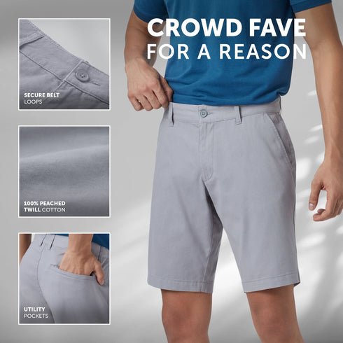 XYXX Element Cotton Chinos Shorts For Men Moon Grey