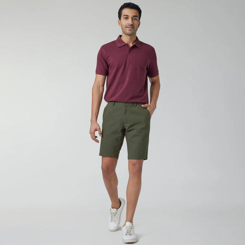 XYXX Element Cotton Chinos Shorts For Men Olive Green