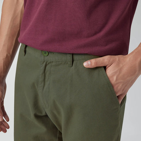XYXX Element Cotton Chinos Shorts For Men Olive Green