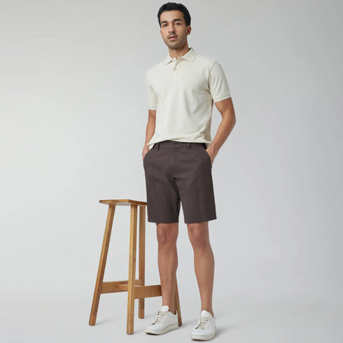 XYXX Element Cotton Chinos Shorts For Men Malt Brown