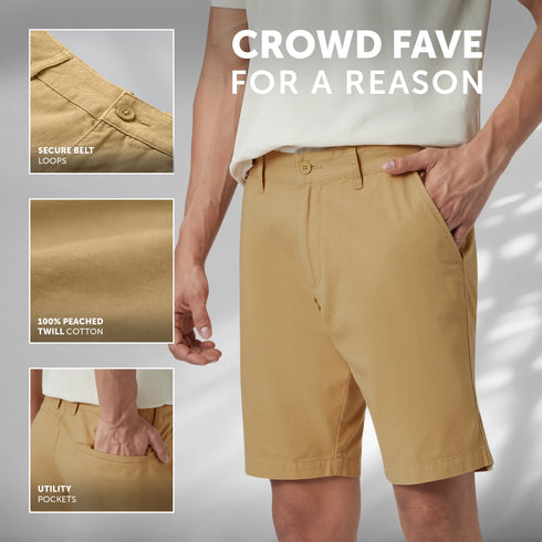 XYXX Element Cotton Chinos Shorts For Men Sand Brown