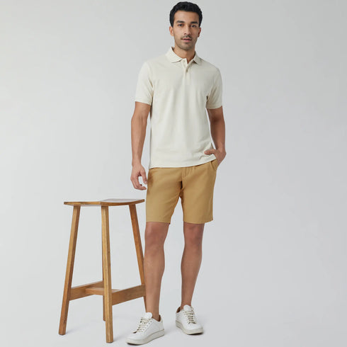 XYXX Element Cotton Chinos Shorts For Men Sand Brown