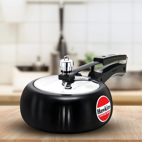 Hawkins Contura Black 2 Litre Hard Anodised Pressure Cooker