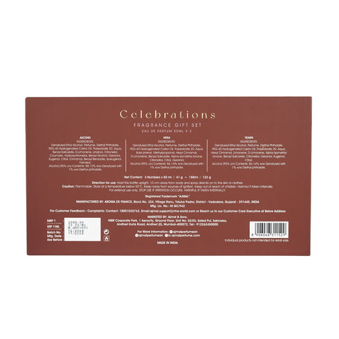 Ajmal Perfumes India CELEBRATION Perfume Giftpack for Unisex