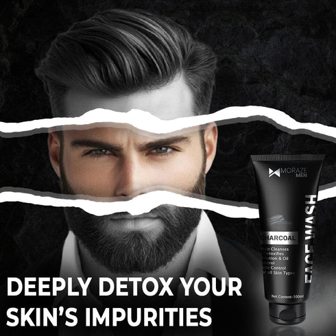 Moraze Cosmetics Mens Grooming Combo Kit Face Wash Face Scrub & After Shave Balm