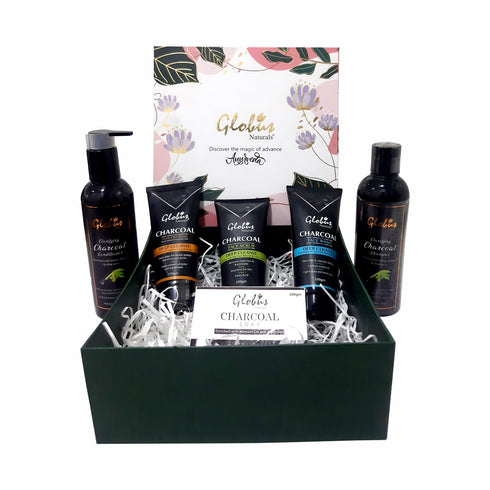 Globus Naturals Charcoal Detox Gift Box | Set Of 6 | Both Men & Women