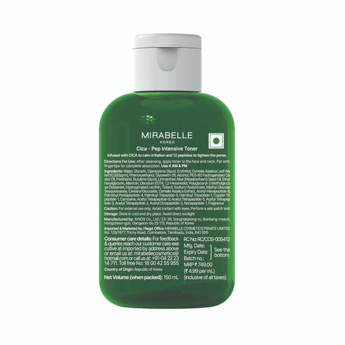Mirabelle Korea Cica Peptide Intensive Toner