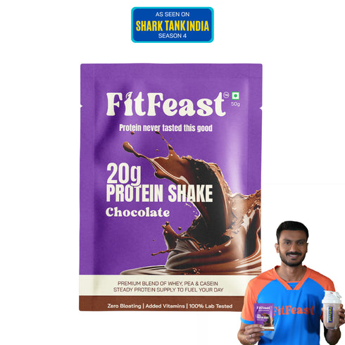 Fitfeast Protein Sachet - Chocolate Flavour (Each 50g) | Buy 1 Get 1