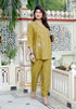 Miravan Womens Mehandi Solid Co Ord Set